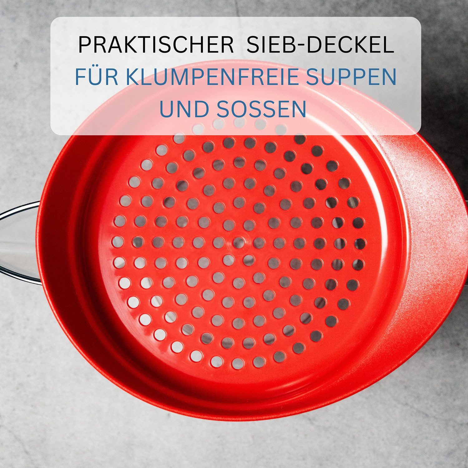 WESTMARK Fetttrennkanne Fett-Trenn-Kanne mit Sieb-Deckel, Füllvolumen: 1 Liter, Kunststoff, SAN, PE