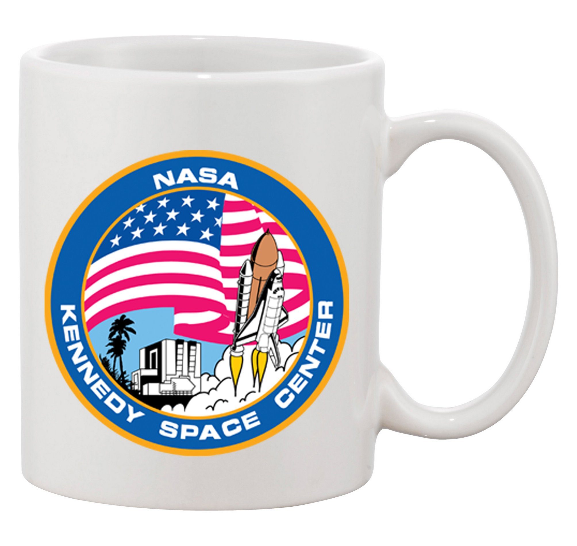 und Sterne X Keramik, Blondie Schwarz Kennedy Tasse Center & Brownie Space Weiss NASA Spühlmaschinenfest in Elon Weiß, Rakete