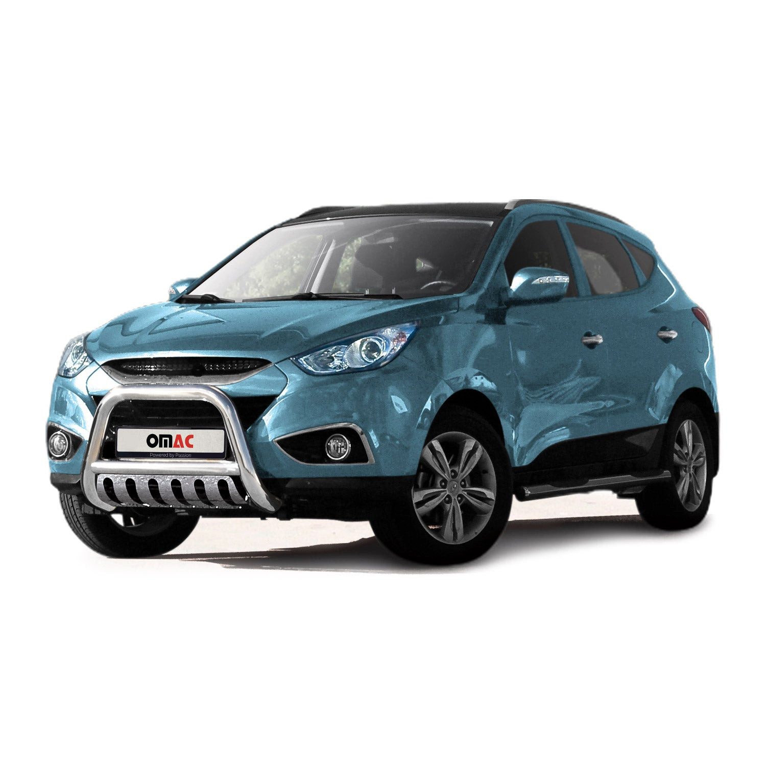 OMAC Frontstoßstange Frontbügel für Hyundai ix35 2010-2015 mit ABE Edelstahl Silber, 1-St., Rostfrei,Wasserfest,Langlebig,Haltbar
