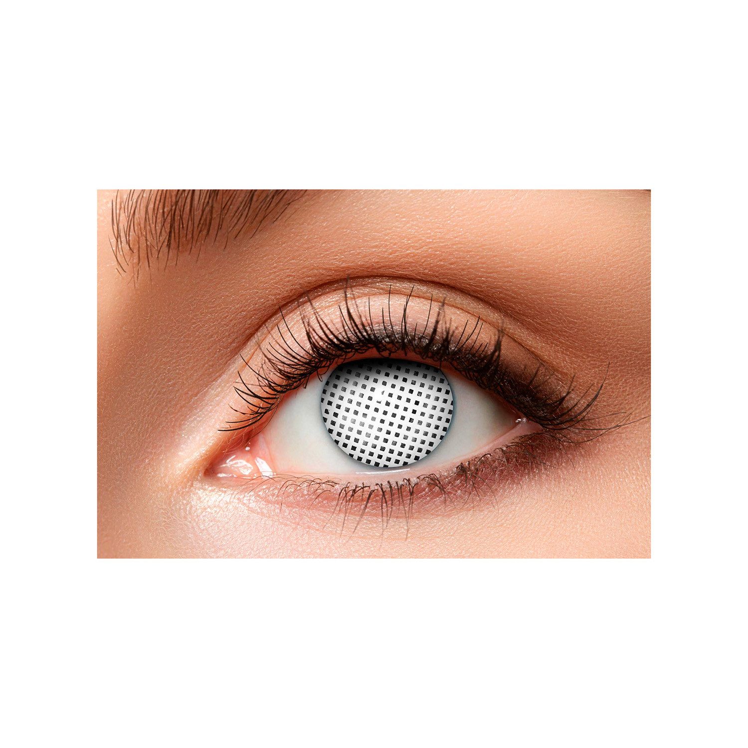 feiermeier Motivlinsen One Week Motiv Kontaktlinsen 'White Screen', Weiß