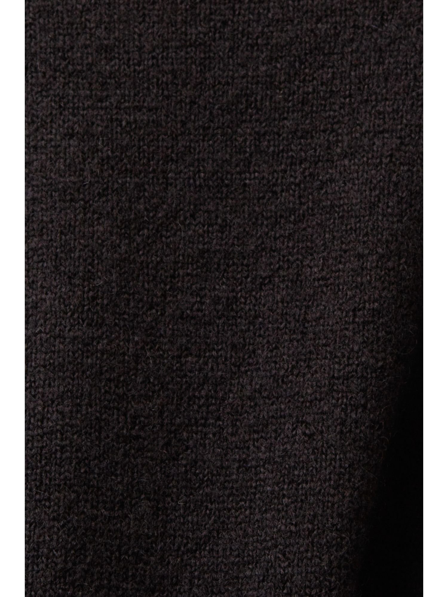 Cardigan Langer, offener aus (1-tlg) Strickjacke Esprit BLACK Wollmix