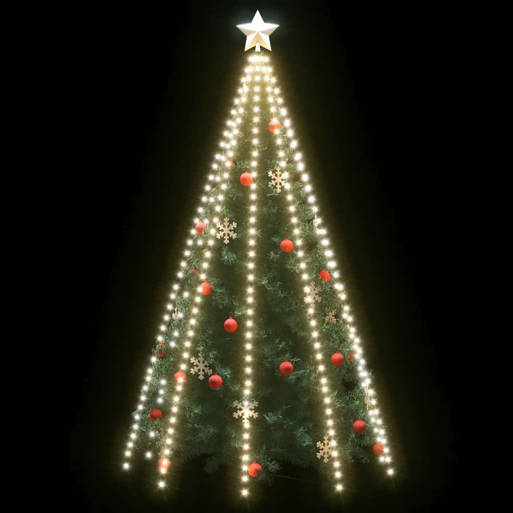 vidaXL Lichterkette 400 cm Weihnachtsbaum-Lichternetz mit 400 LEDs Kaltweiß 400 cm, 400-flammig