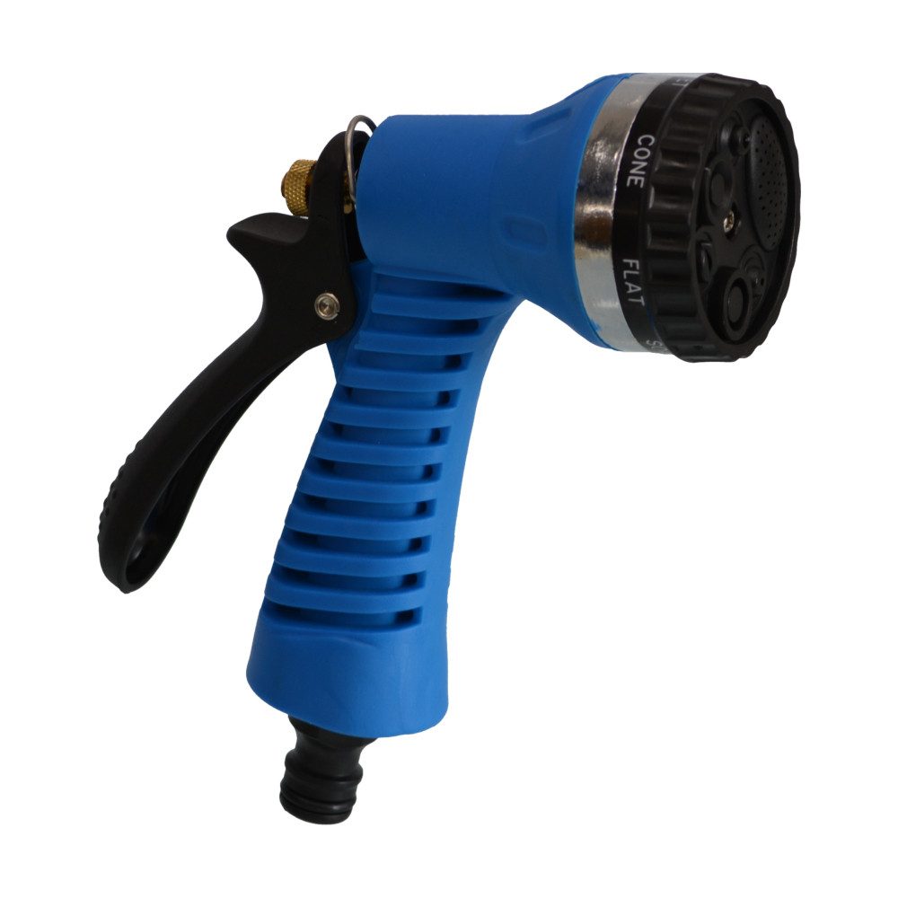 bevo Gartenschlauch Garten Spritzpistole, Typ Six, IG/Klick 3/4", Kunststoff, Blau