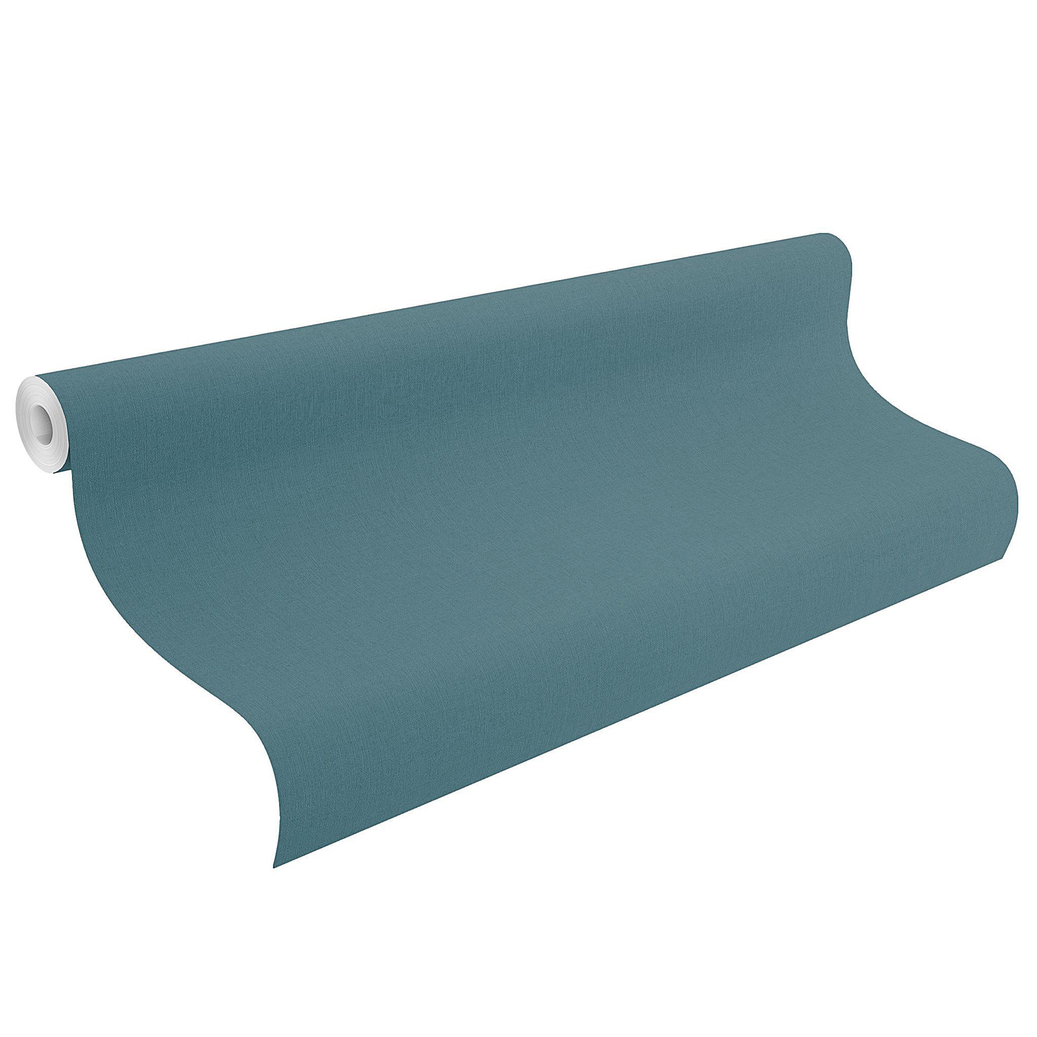 Rasch Vliestapete, strukturiert, Leinentoptik, (1 Rolle, 1 St), Einfarbig, doppelbreit (106cm)