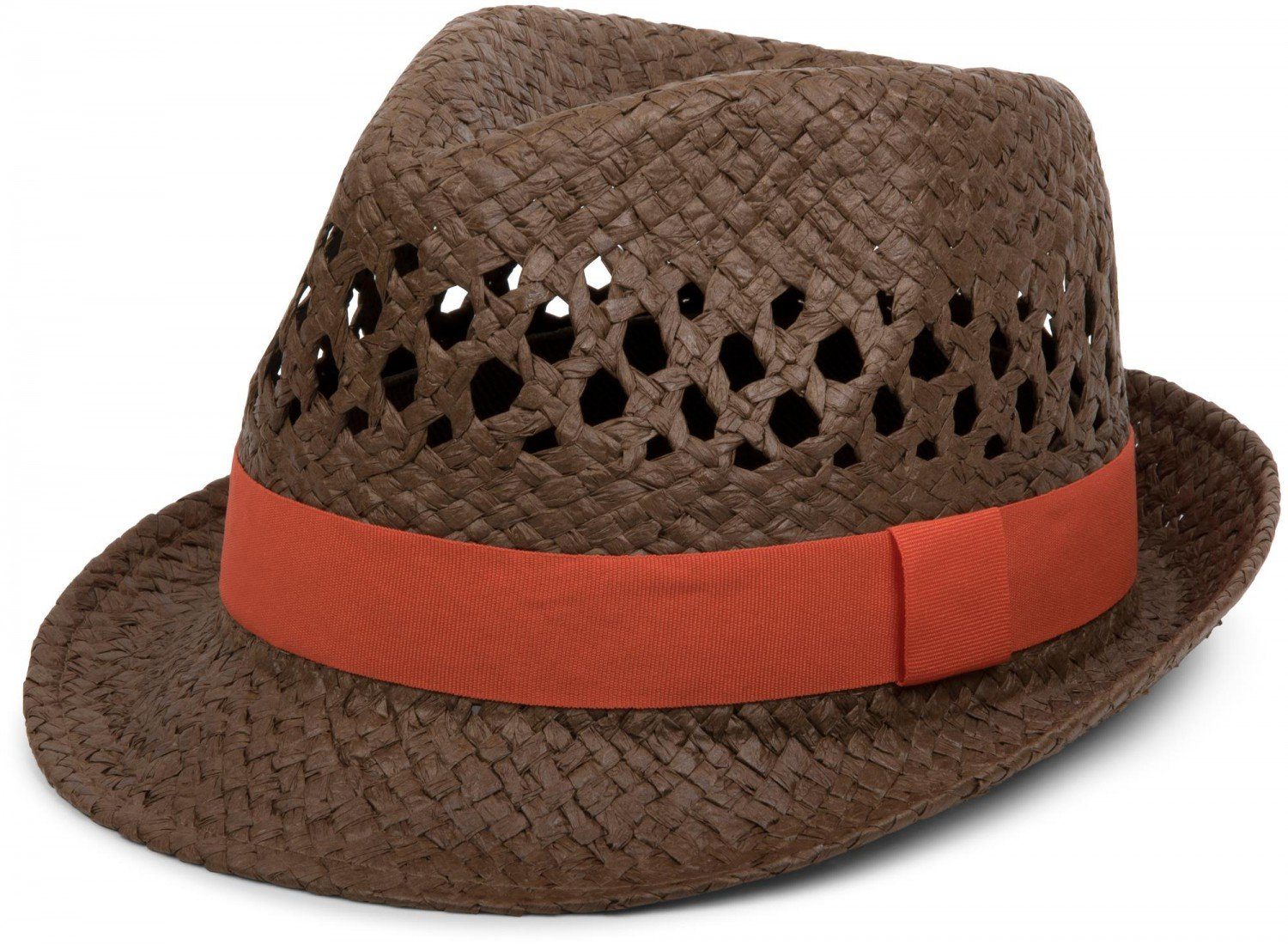 styleBREAKER Strohhut Strohhut mit farbigem Zierband (1-St)