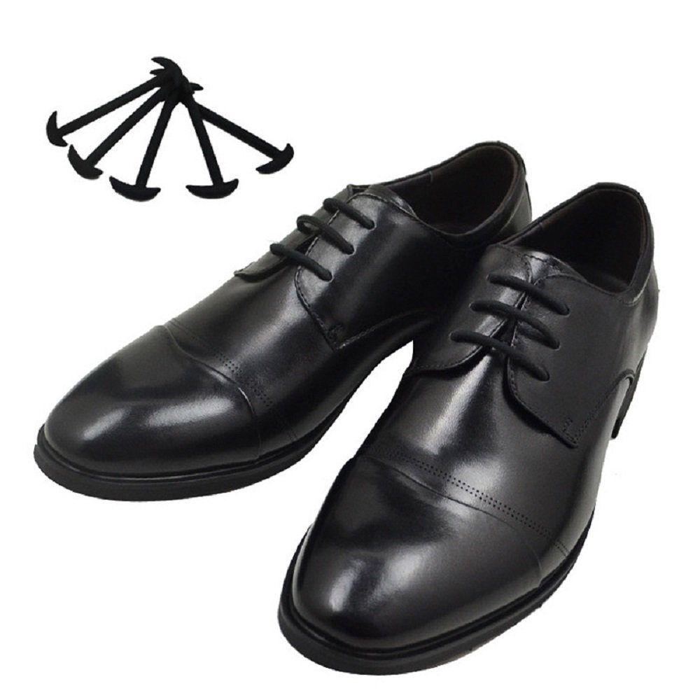 COOL-i ® Schnürsenkel, 12er Set Kreative Elastische Schnürsenkel - Bindenfrei für Lederschuhe