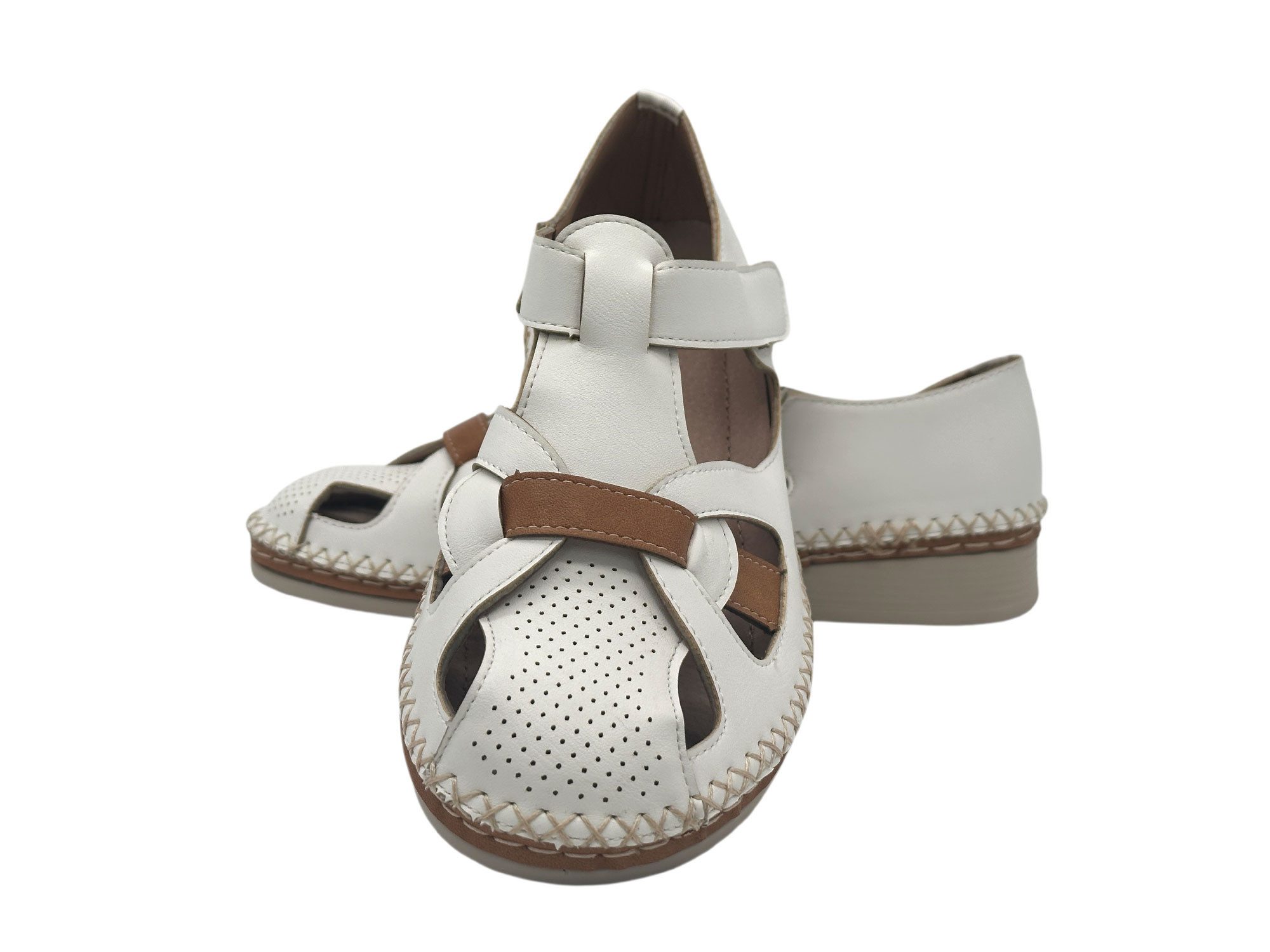 Nowaland Halboffene Damen Sandalen mit stabiler Passform und Komfortsohle Sandale Atmungsaktiv, stabiler Halt, weich und flexibel