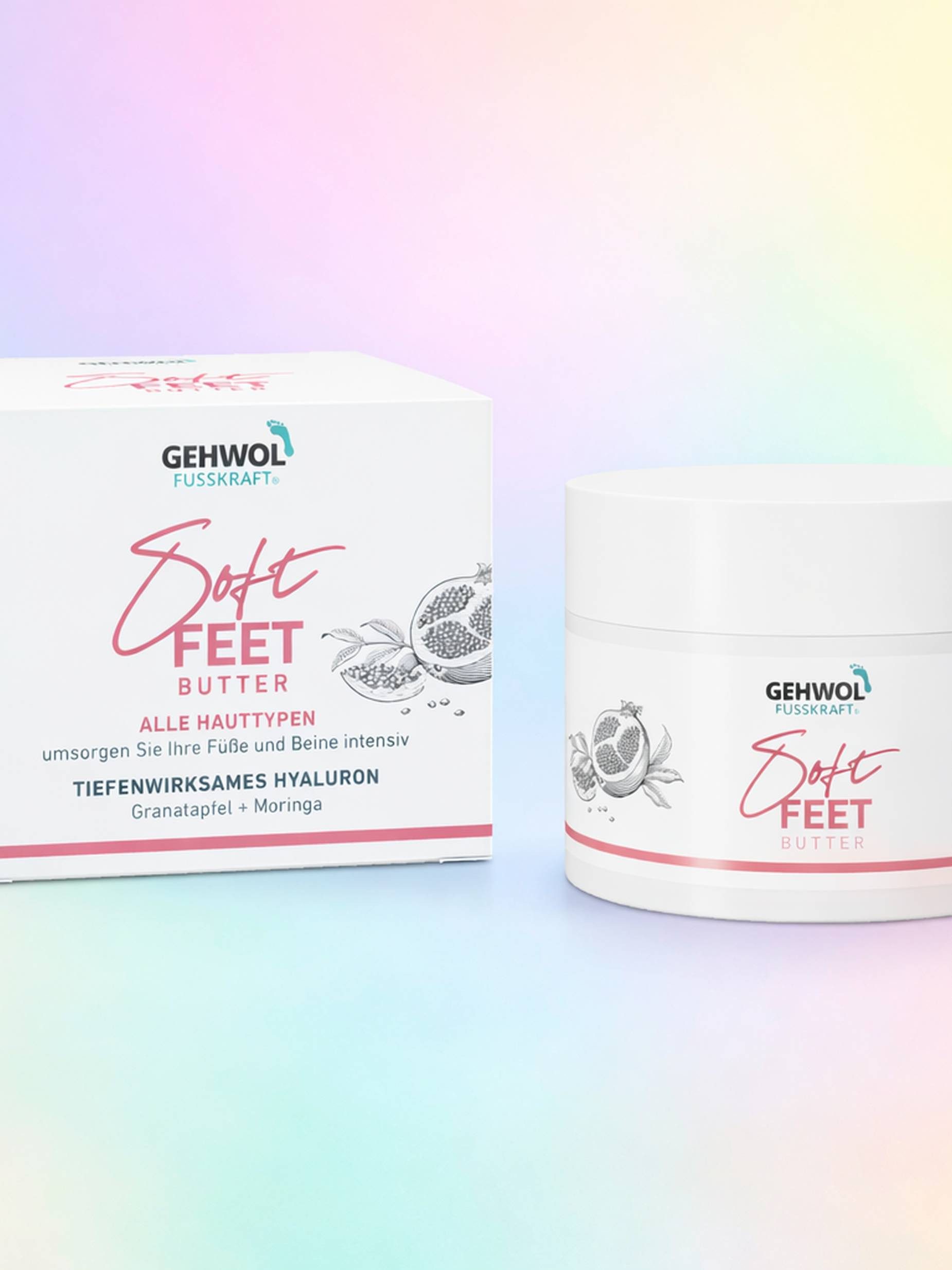 Eduard Gerlach GmbH Fußcreme Soft Feet Butter 100 ml Fußbutter mit Granatapfel Packung
