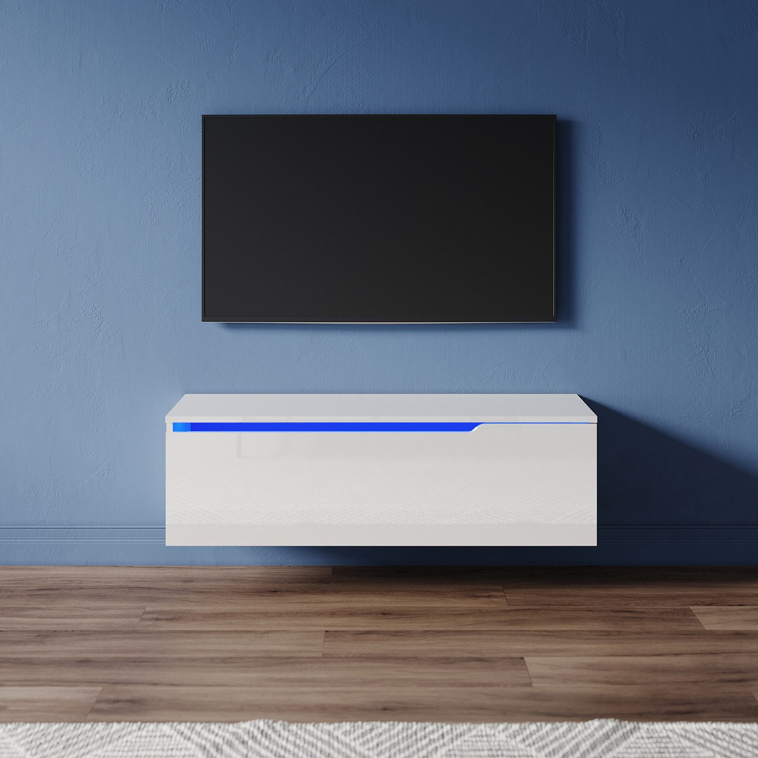 SONNI Lowboard lowboard tv hängend und stehend, tv schrank, mit Beleuchtung in wohnzimmer