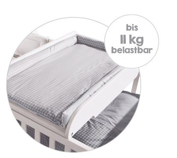 roba® Wickelplatte Adam & Eule, inkl. Wickelauflage – zum Aufsetzen auf Baby- & Kinderbetten