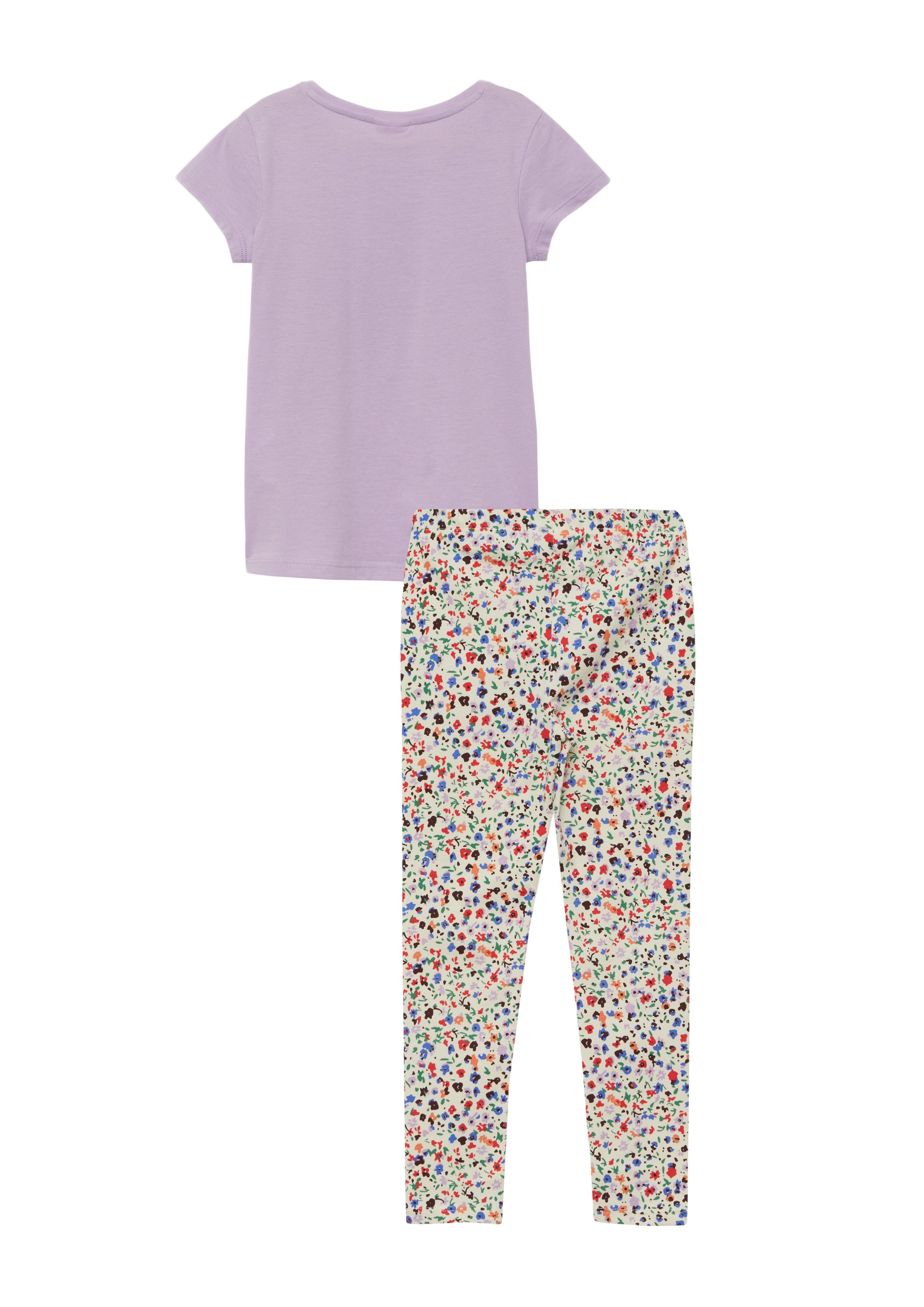 s.Oliver Junior Shirt & Leggings (2-tlg) 2er Set, gemusterte Leggings und Sommershirt, für Girls – Bild 2 von 2
