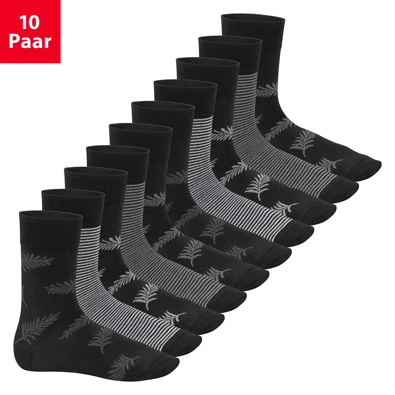 Businesssocken Herren Motiv Socken (10 Paar) mit diversen Mustern