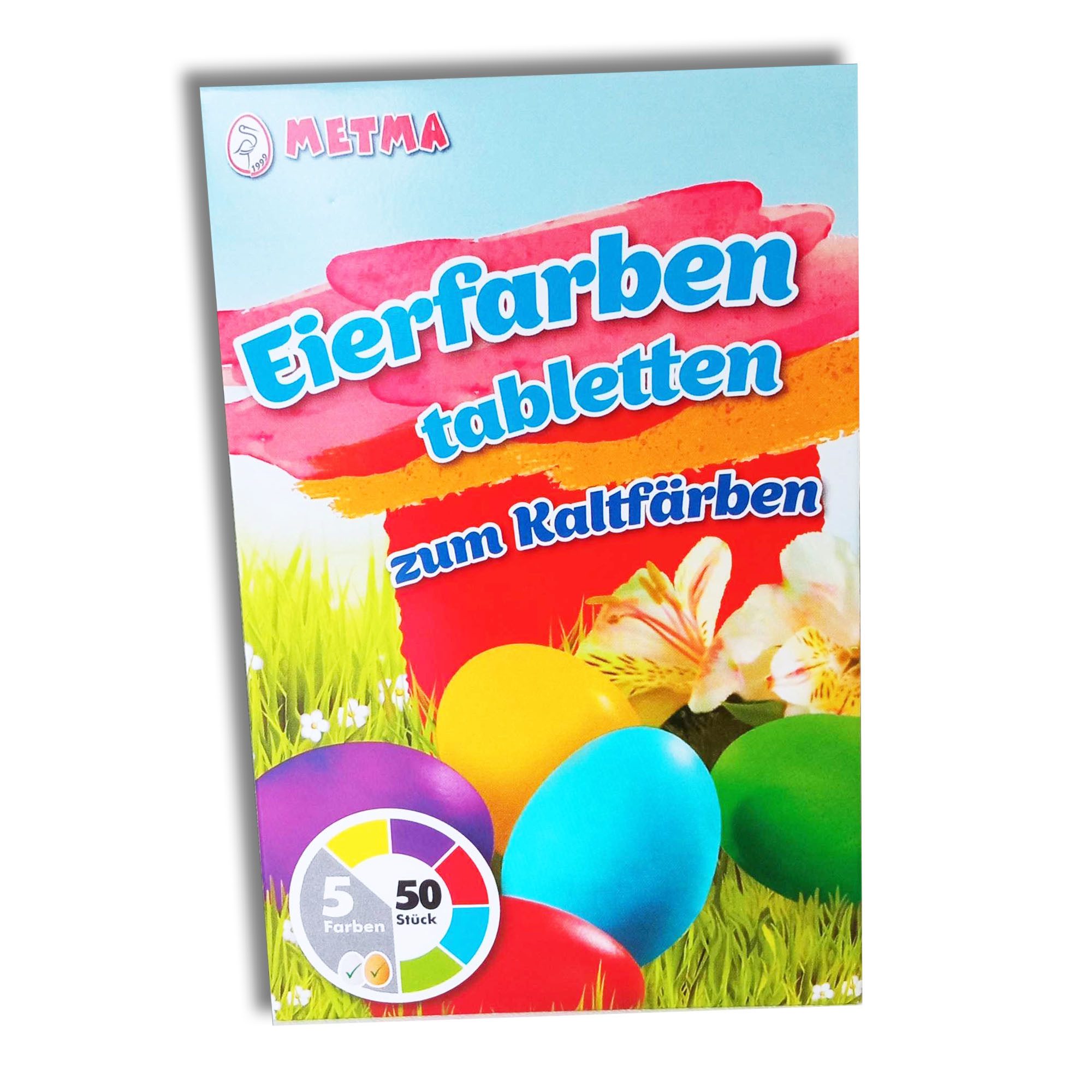 itenga Osterei itenga Eierfarbe zum Kaltfärben 5 Tabletten blau gelb grün rot violett