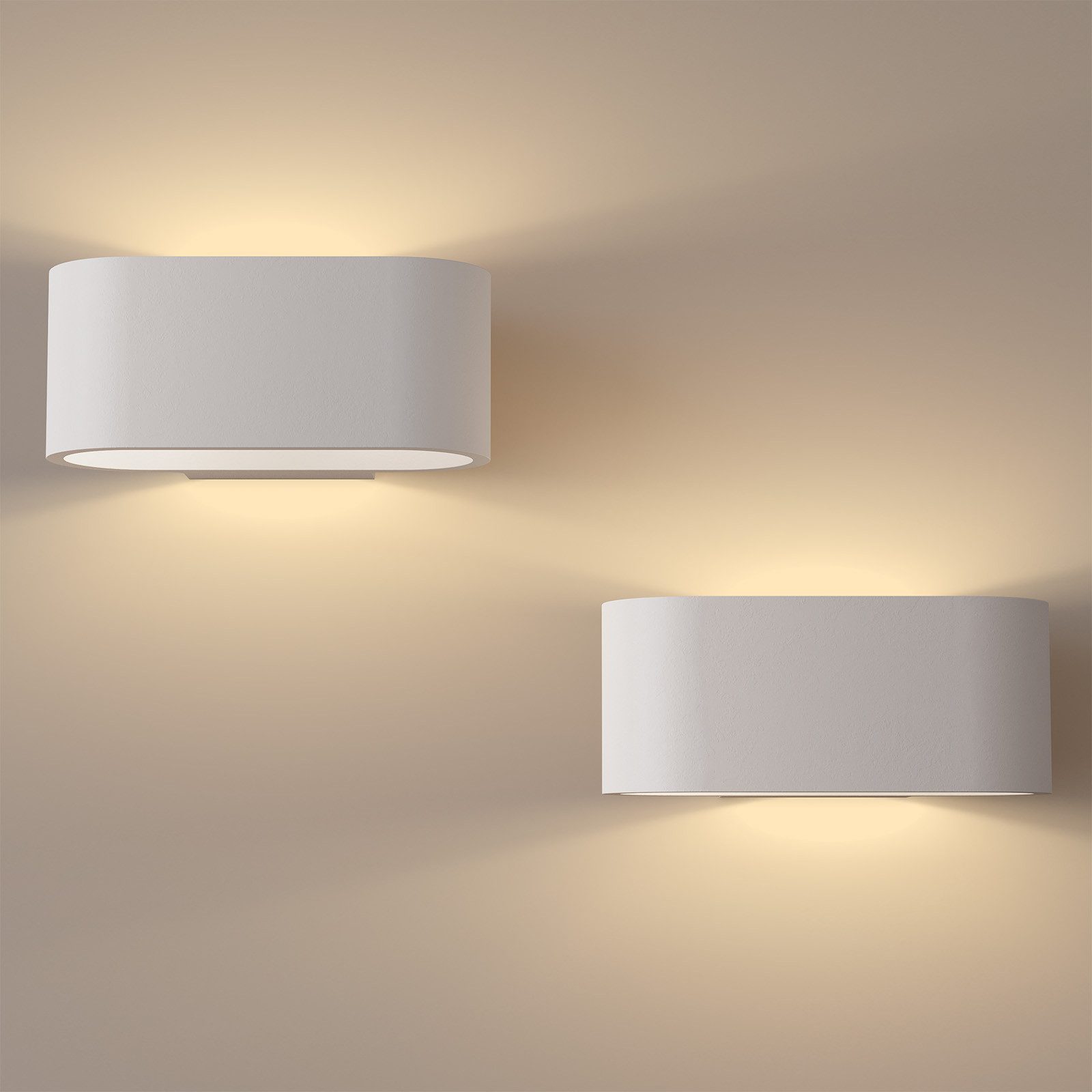 TLGREEN Wandleuchte LED Wandleuchte aus Gips,Innenlicht,Auf- günstig online kaufen
