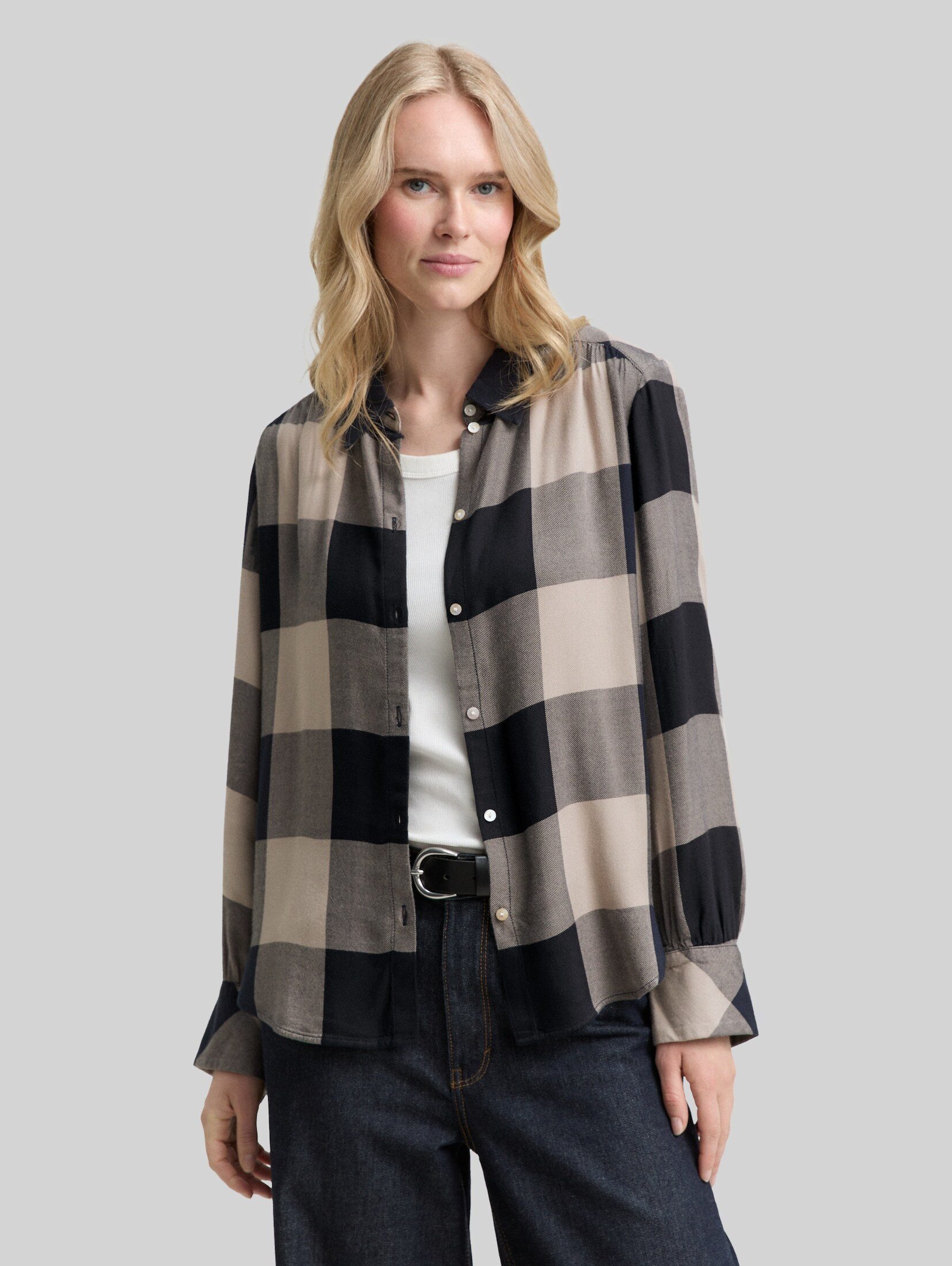 TOM TAILOR Langarmbluse Blusen & Shirts Hemdbluse mit Karomuster