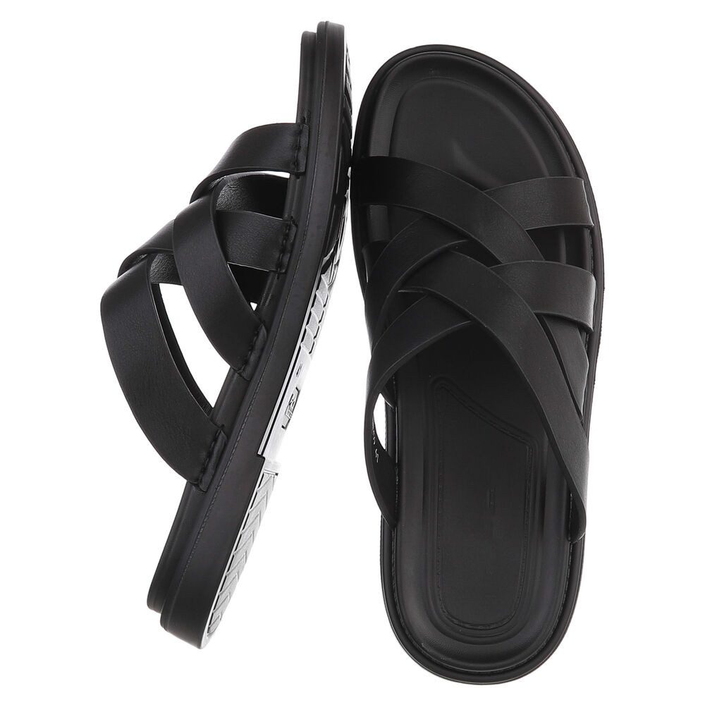Coolwalk Damen Sandalenschuh mit Kreuzriemen und Komfortsohle Sandale (91918024) Flach Sandalen in Schwarz – Bild 2 von 5
