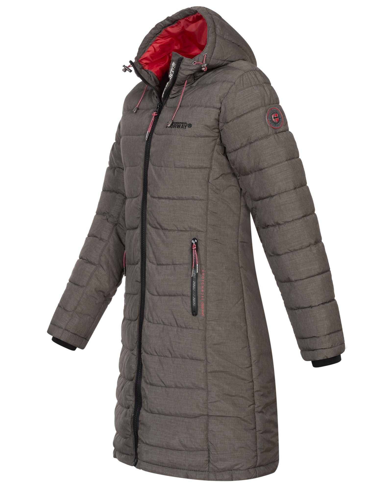 Geographical Norway Steppmantel Damen Winter Jacke Stepp Mantel Lange Steppjacke Wintermantel parka
