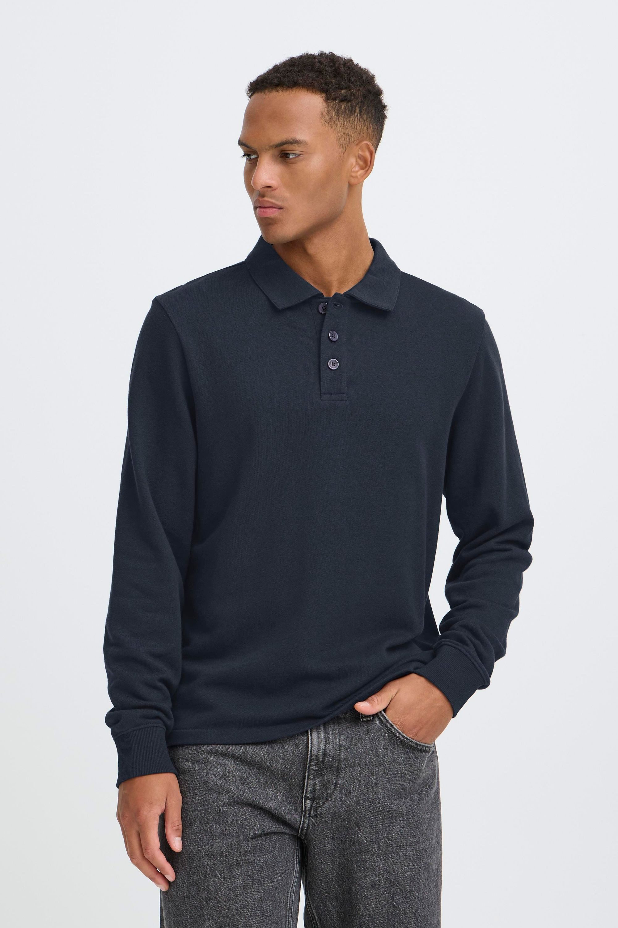 Blend Longpullover BHKane Moderner Sweat-Pullover mit Polokragen und Knopfl günstig online kaufen