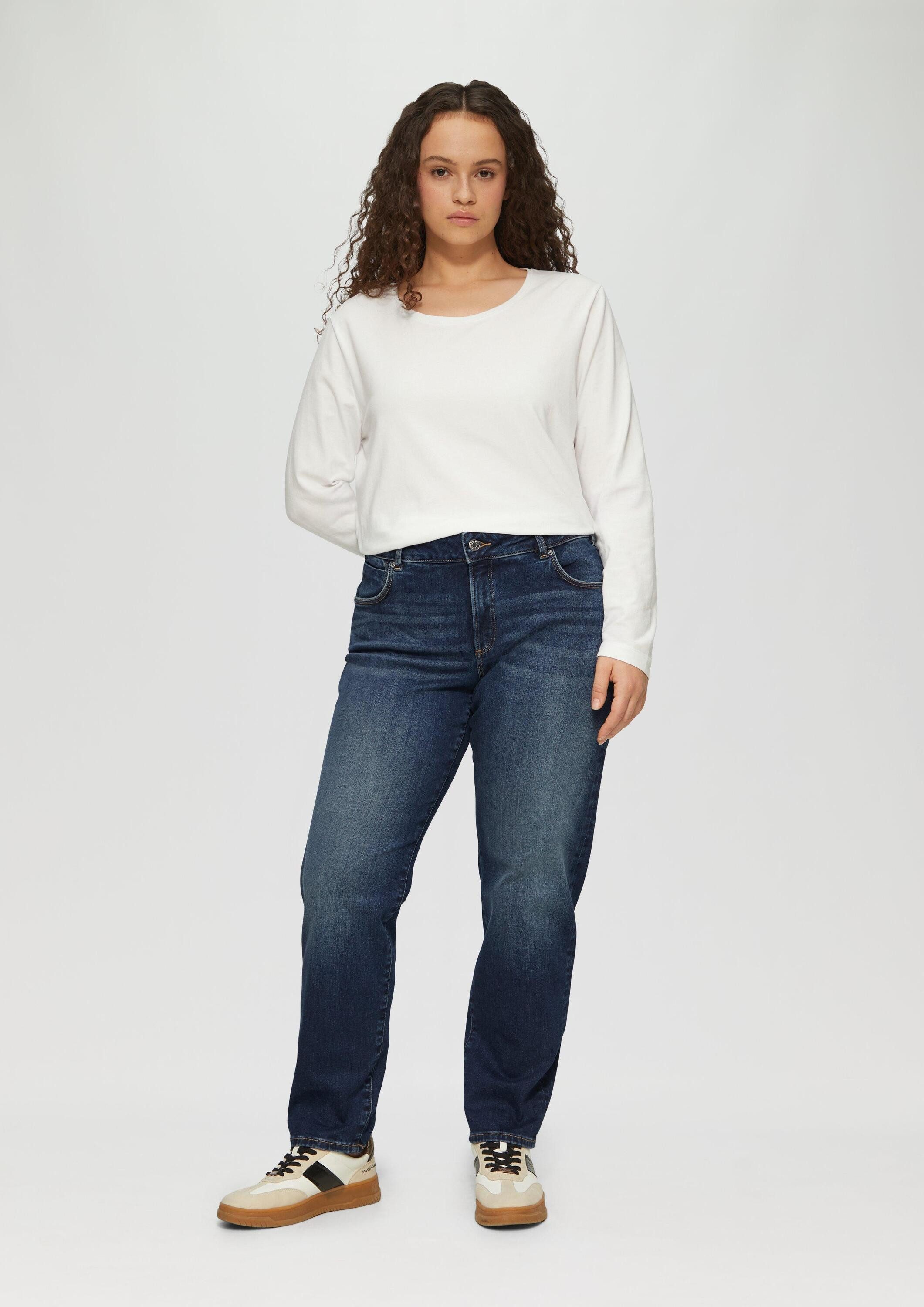 s.Oliver Weite Jeans Jeans-Hose Jeans / Curvy Fit / Mid Rise / Slim Tapered günstig online kaufen
