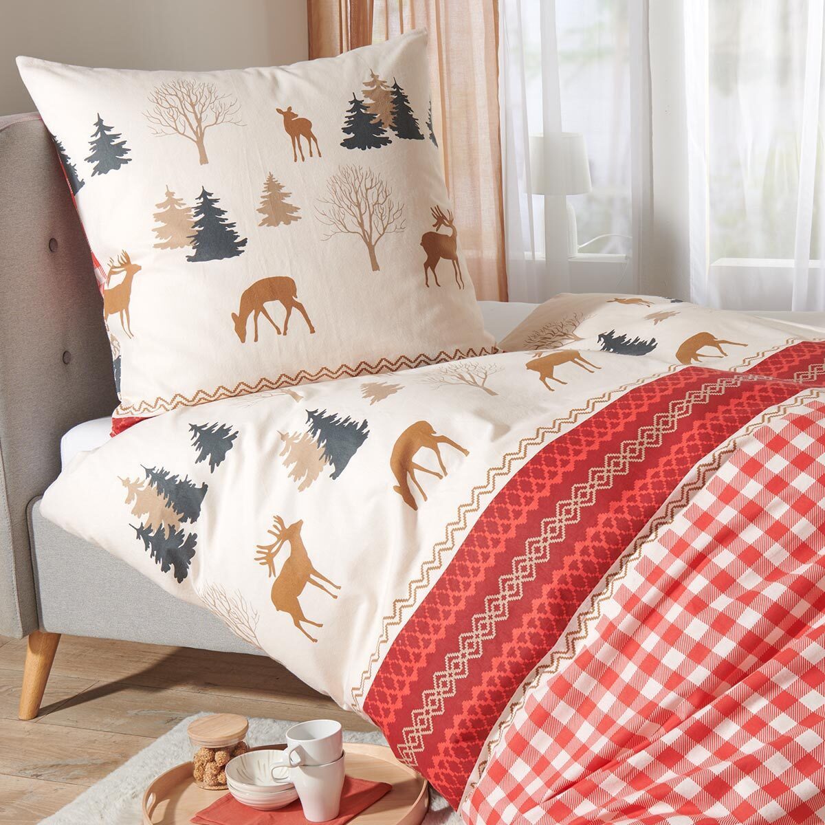 TRAUMSCHLAF Bettwäsche Landhaus, Flanell, 2 teilig, hochwertige Flanell Qua günstig online kaufen