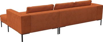 FLEXLUX Ecksofa Loano, modernes Sofa, frei im Raum stellbar, lose Kissen, Kaltschaum im Sitz