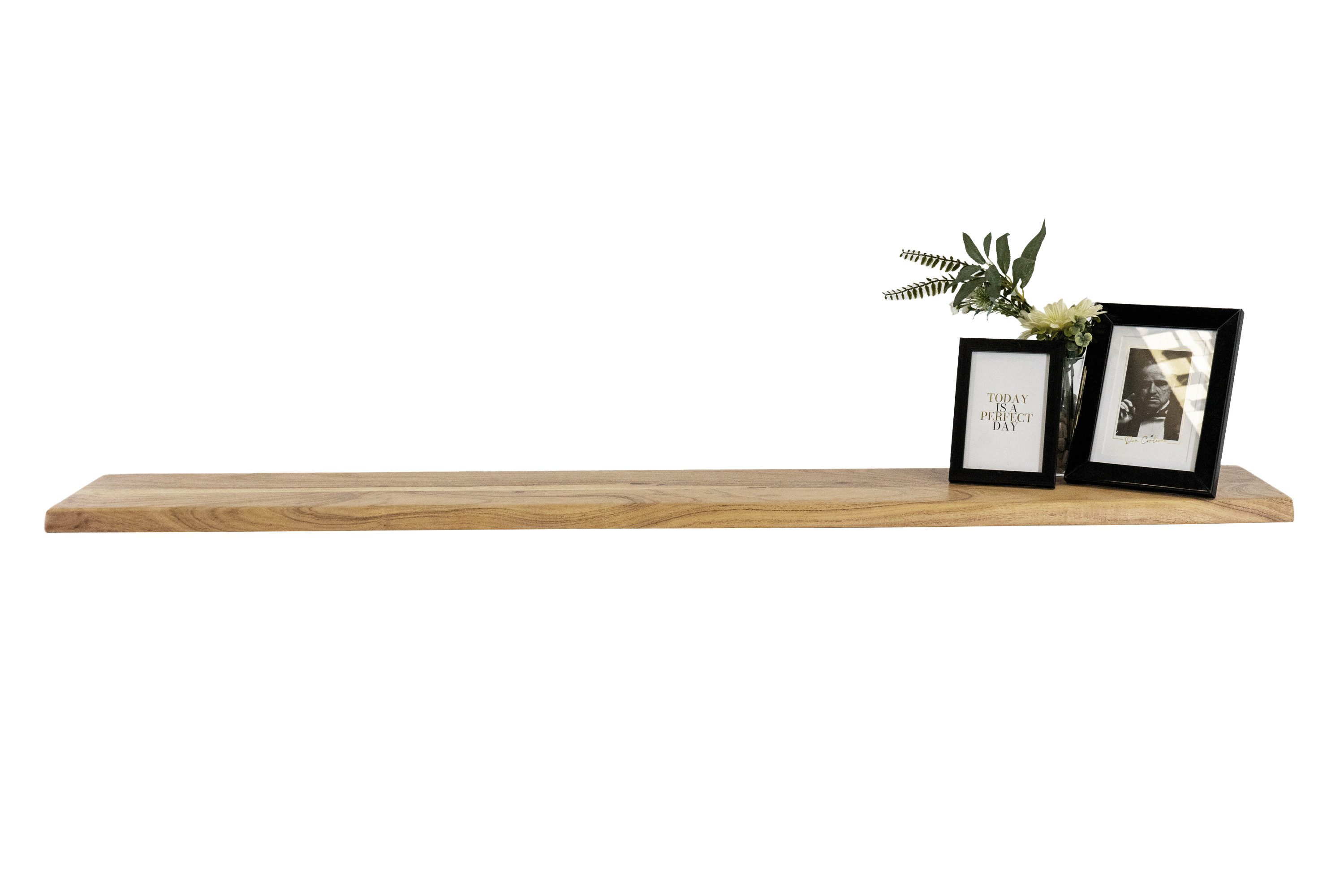 SAM® Wandregal Amara, massives Akazienholz, Baumkante, günstig online kaufen