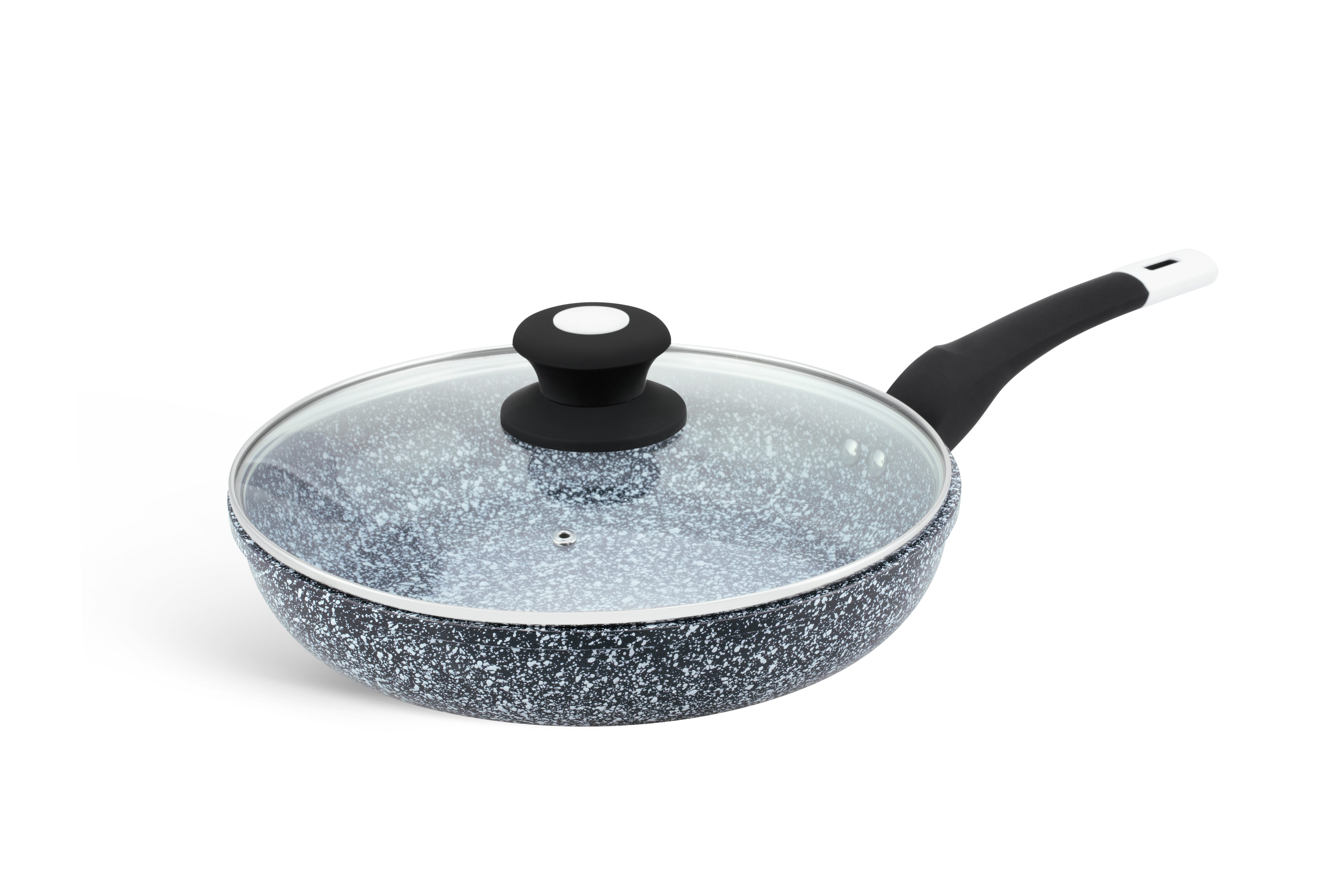 Edenberg Bratpfanne Keramikpfannen Pfanne Bratpfanne mit Keramik-Granit-Beschichtung, Aluminiumguss (16 cm, 18 cm, 20 cm, 22 cm, 26 cm, 28 cm und 30 cm, 2-tlg., Die beste Geschenkidee für jeden Anlass. Hochwertig)