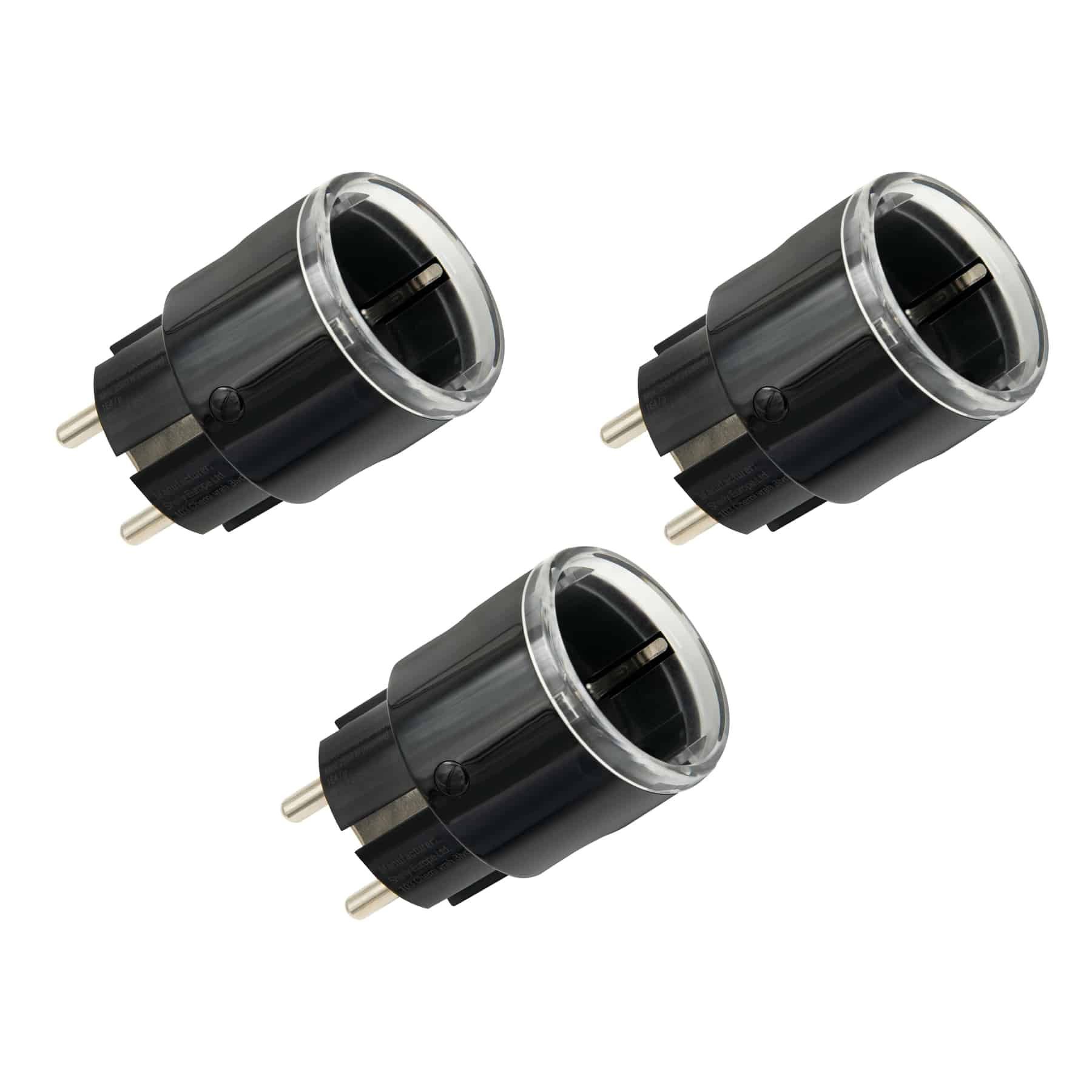 Shelly WLAN-Steckdose SHELLY WLAN-Steckdose Plug S Gen3, Matter, schwarz, 3 Stück