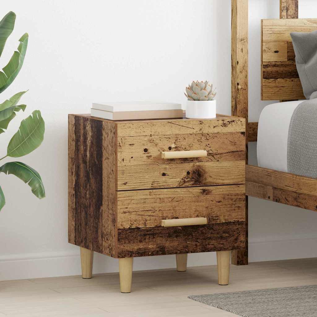 vidaXL Bett Bettschrank Altholz 40 x 35 x 47,5 cm Holzwerkstoff (1-tlg)