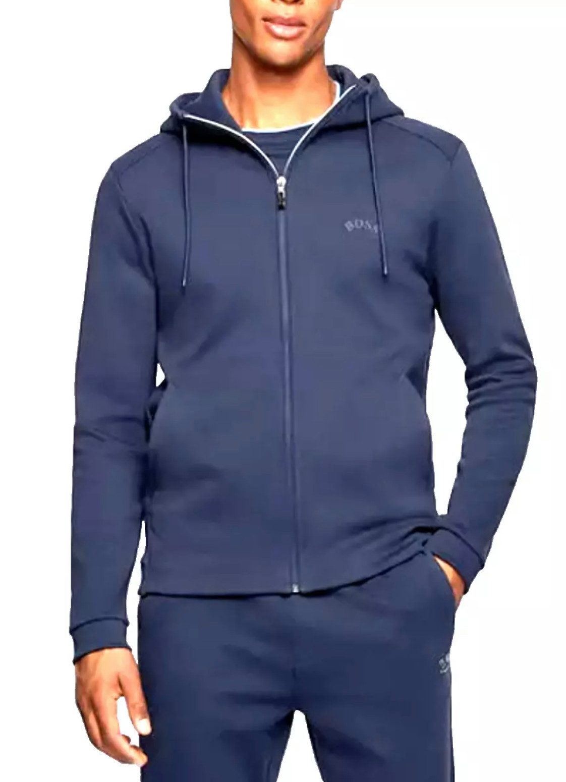 BOSS Kapuzensweatjacke Herren Saggy Circle Jacke günstig online kaufen