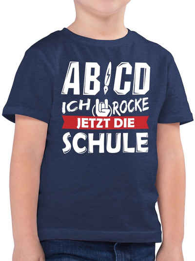 Shirtracer T-Shirt ABCD Ich rocke jetzt die Schule Einschulung Junge Schulanfang Geschenke