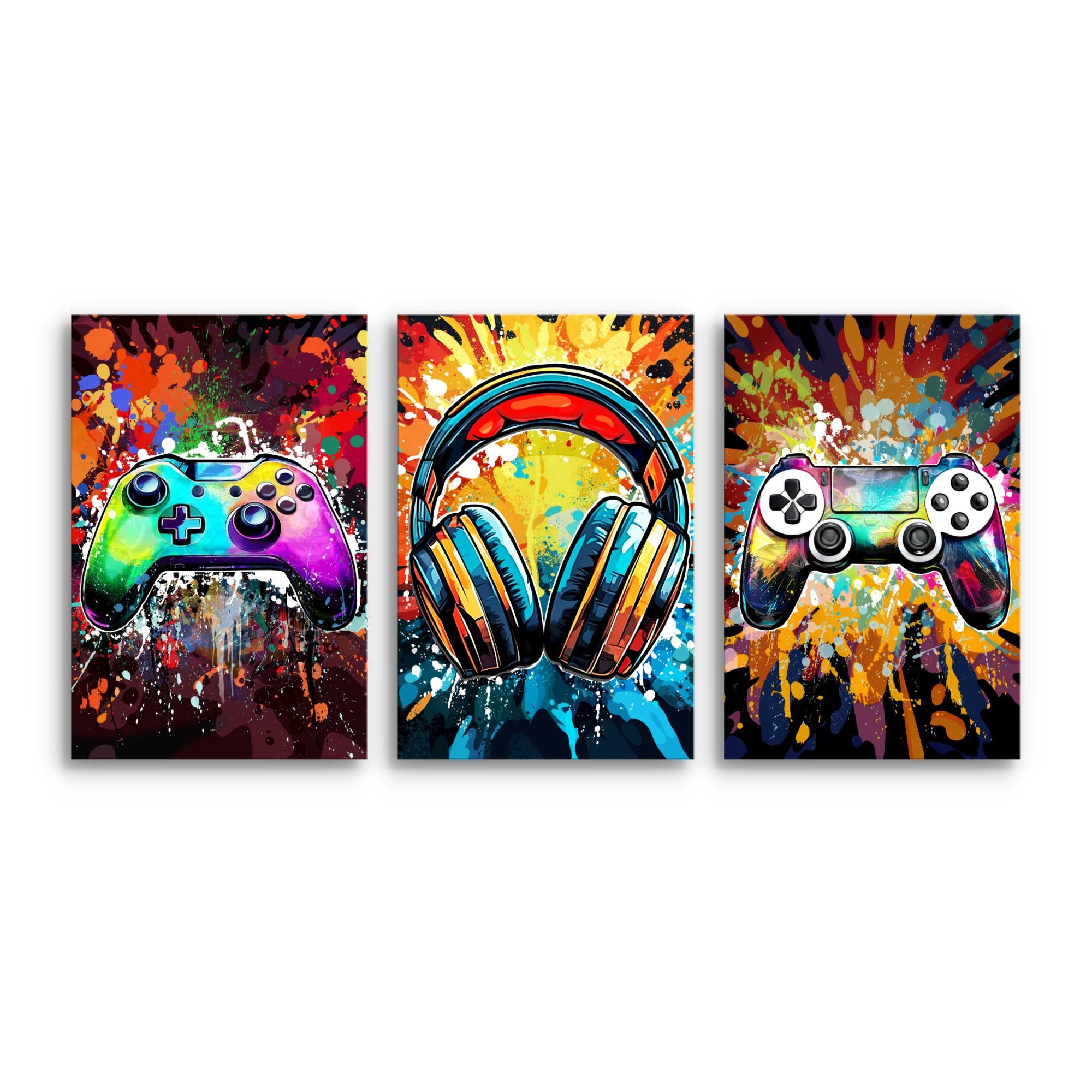 Novart Wandbild Wandbilder Gamer Spielkonsole Jugendzimmer Kinderzimmer, Sc günstig online kaufen