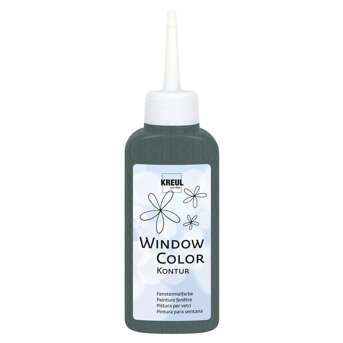 Wasserfarbe KREUL Window Color Kontur grau 80ml Flasche