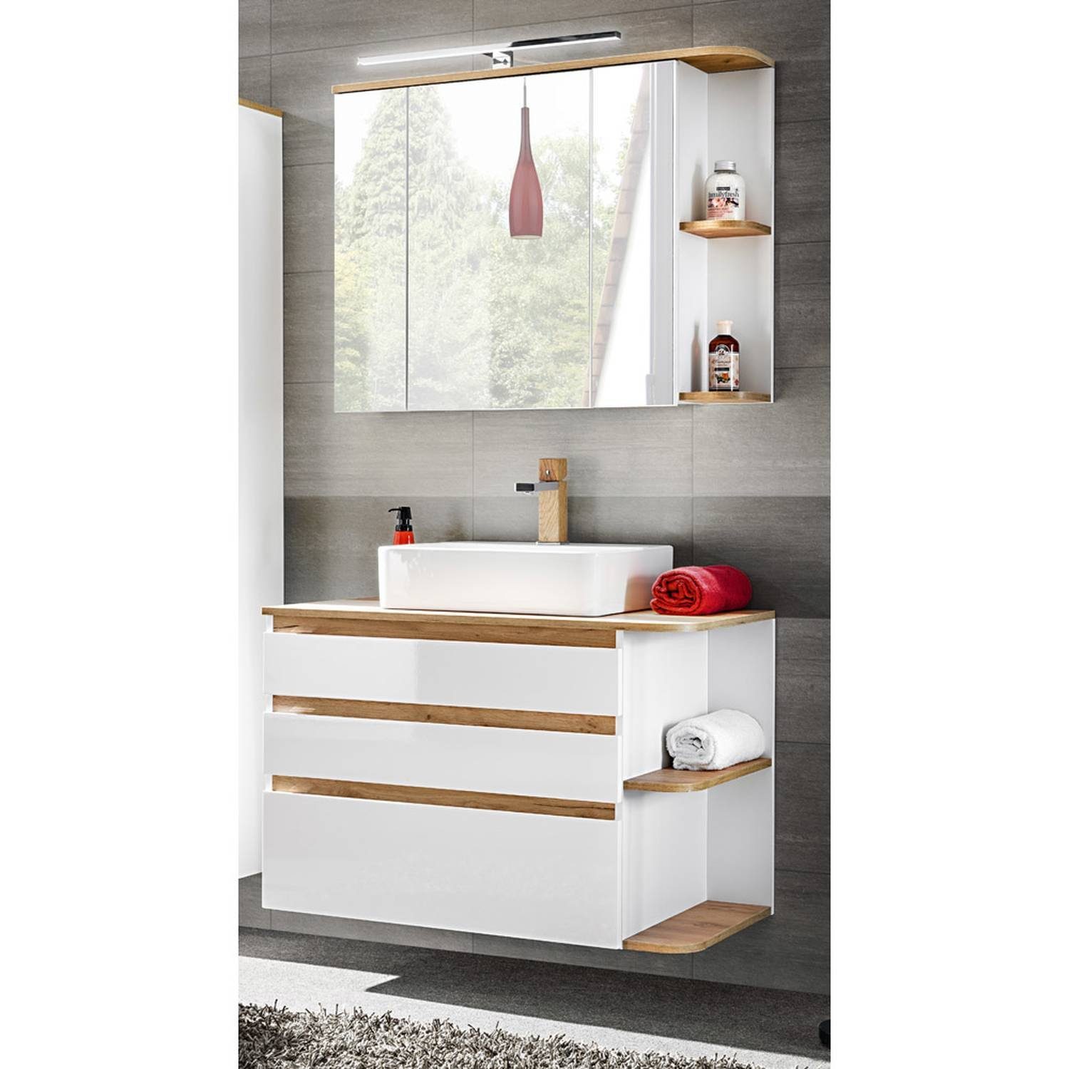 Lomadox Badmöbel-Set CAMPOS-56 (Set, 4-tlg) - Lomadox 