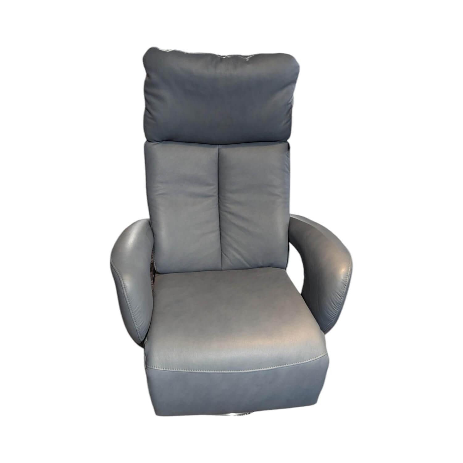 HUKLA Relaxsessel Sessel Dreamline 02 Leder Vivre Steel Grau Metall Drehteller V6