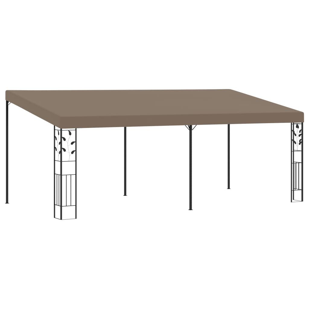 Pavillon Wand-Pavillon Gartenzelt 6x3x2,5 m Taupe