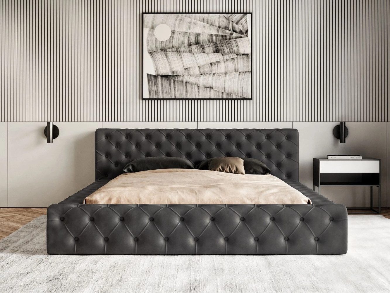 GrainGold Polsterbett mit Bettkästen PALINI, Modern günstig online kaufen