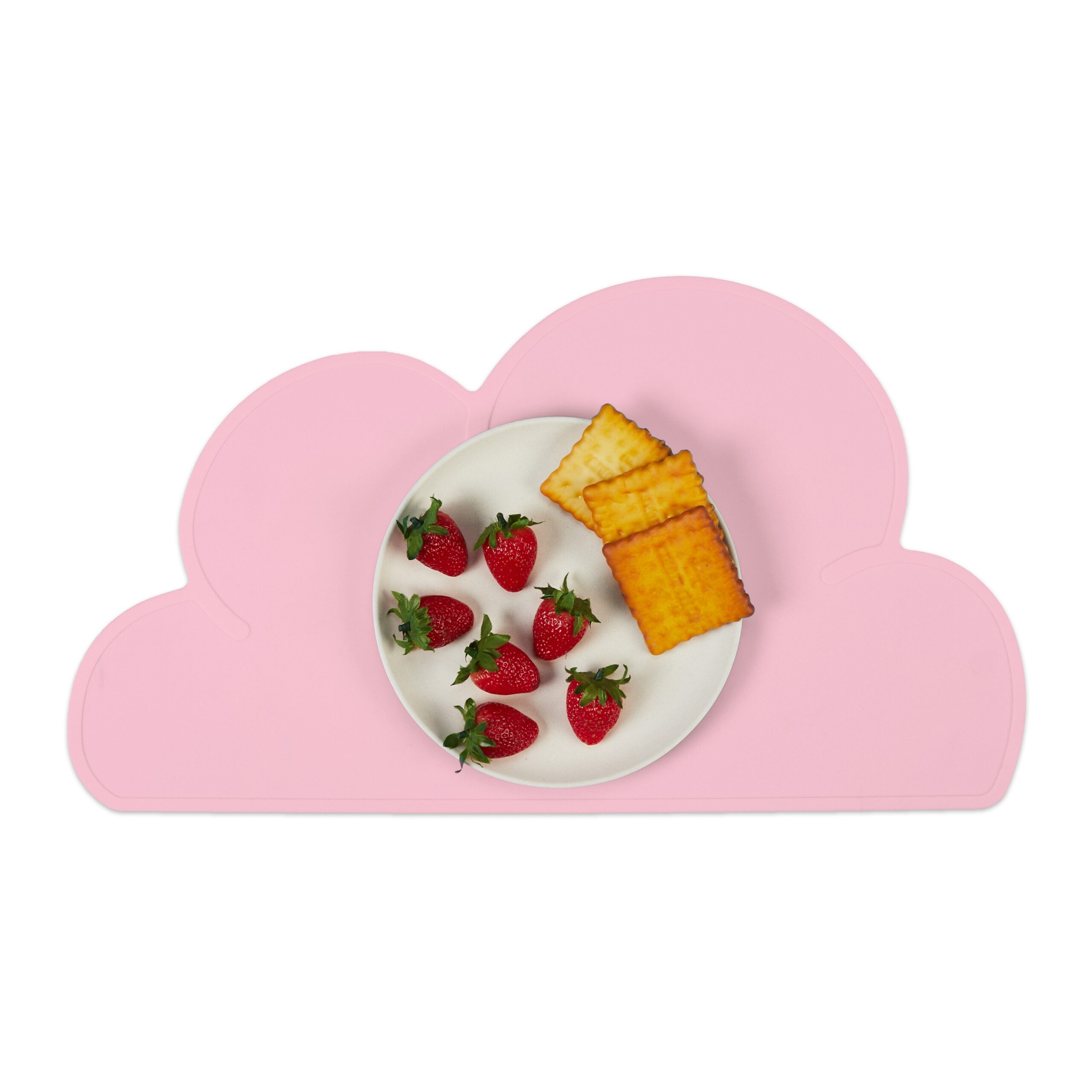 Platzset, Platzdeckchen für Kinder in Wolkenform, relaxdays, (1-St), Rosa