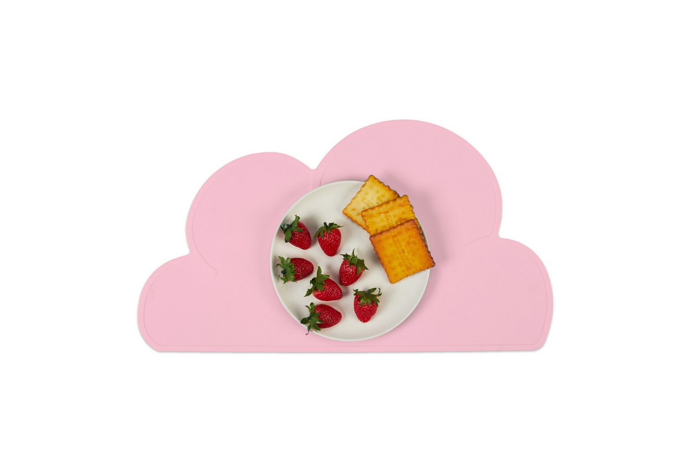 relaxdays Platzset Platzdeckchen für Kinder in Wolkenform, (1-St), Rosa
