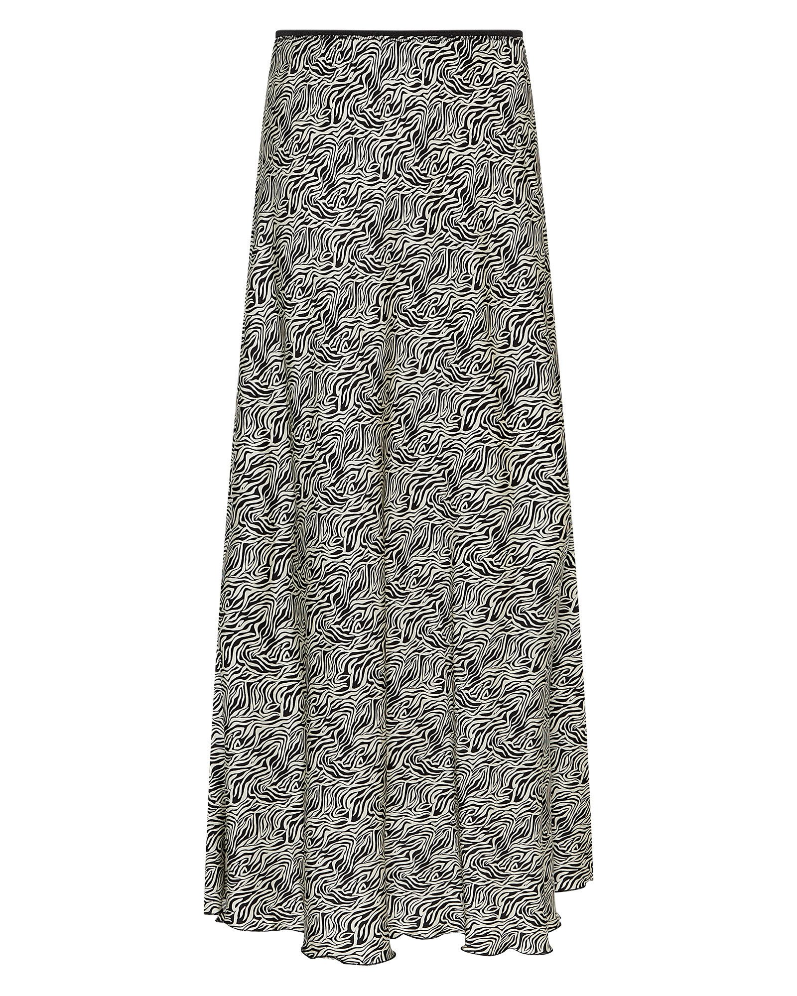 Moss Copenhagen Midirock MSCHClarette Irida Skirt AOP Fog Abstract