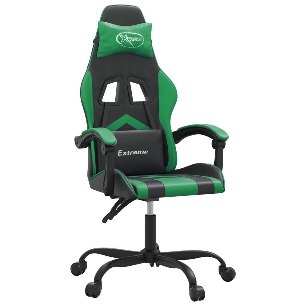 Gaming-Stuhl Gaming-Stuhl Schwarz und Grün Kunstleder