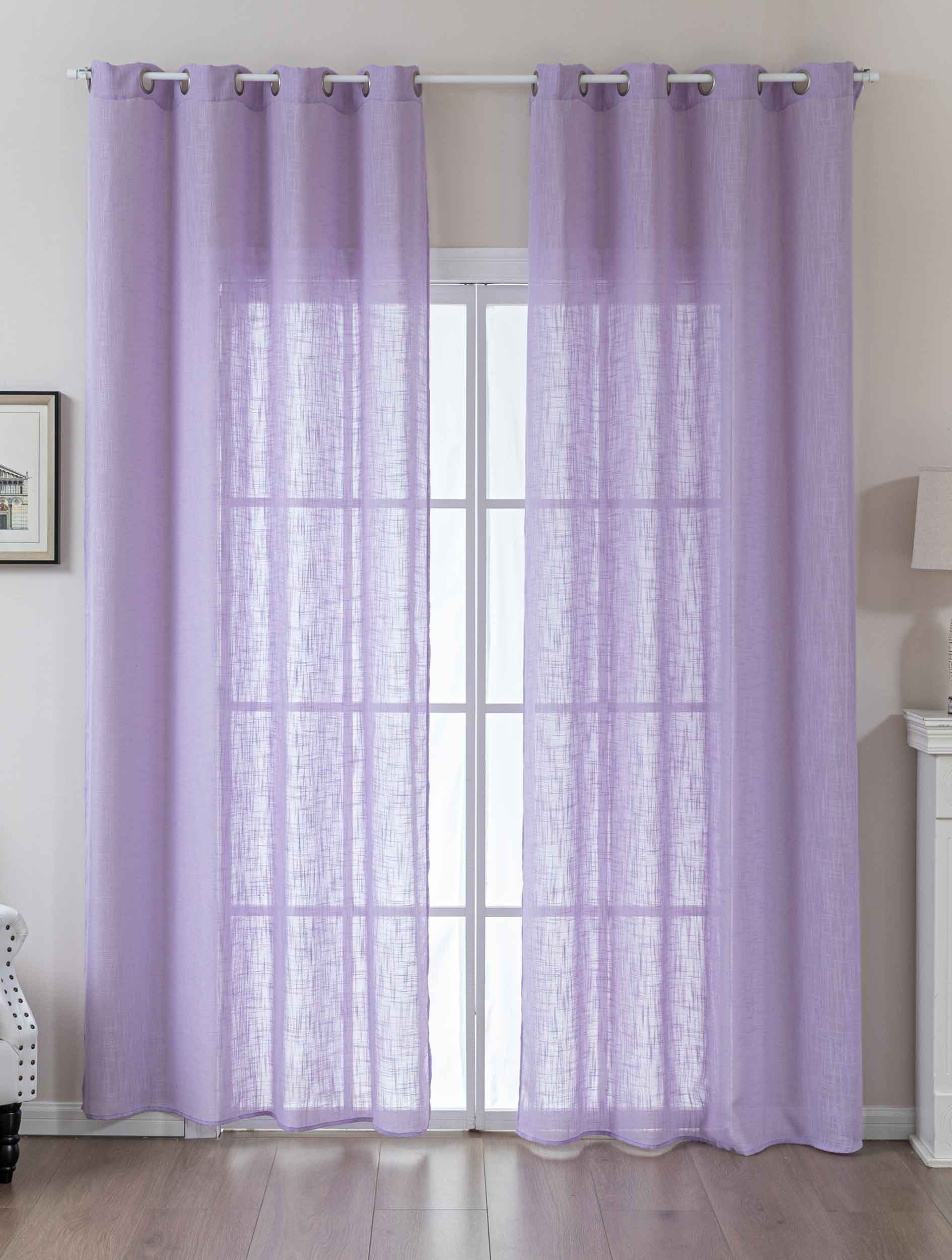 Gardinenbox Gardine (2 St), Ösen, halbtransparent, Polyester, Grobfaser »Seoul« Linenlook-Struktur 2024110-2