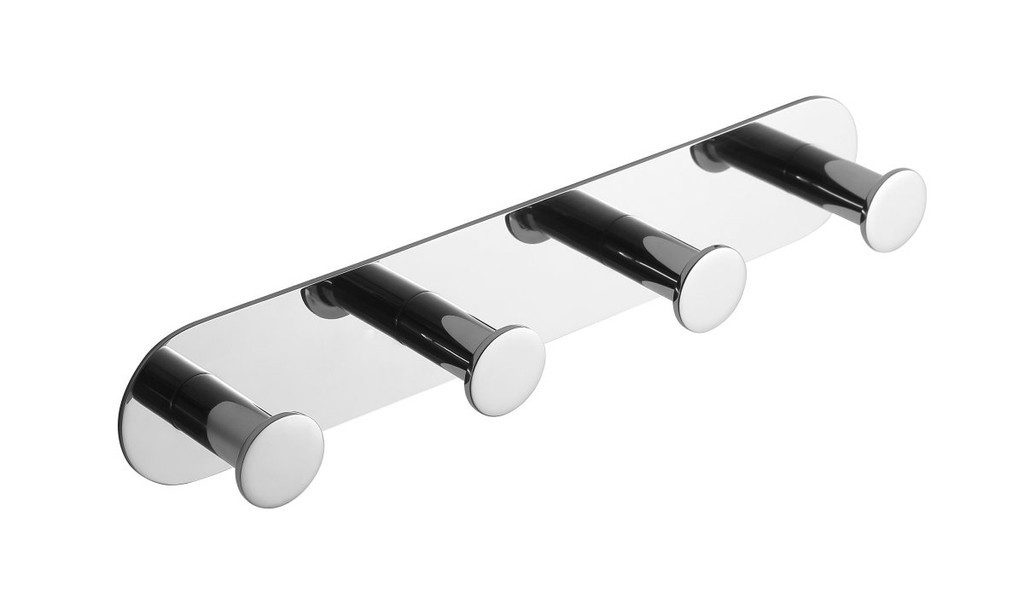 BRILLANTBAD® Hakenleiste BEASY Hakenleiste Edelstahl poliert für Bad & Küche >> Kleben