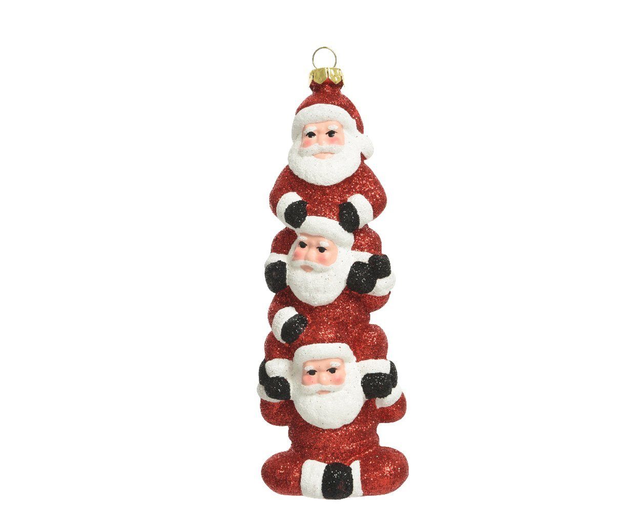 Decoris season decorations Christbaumschmuck, Christbaumschmuck Kunststoff Weihnachtsmann Trio 15cm rot