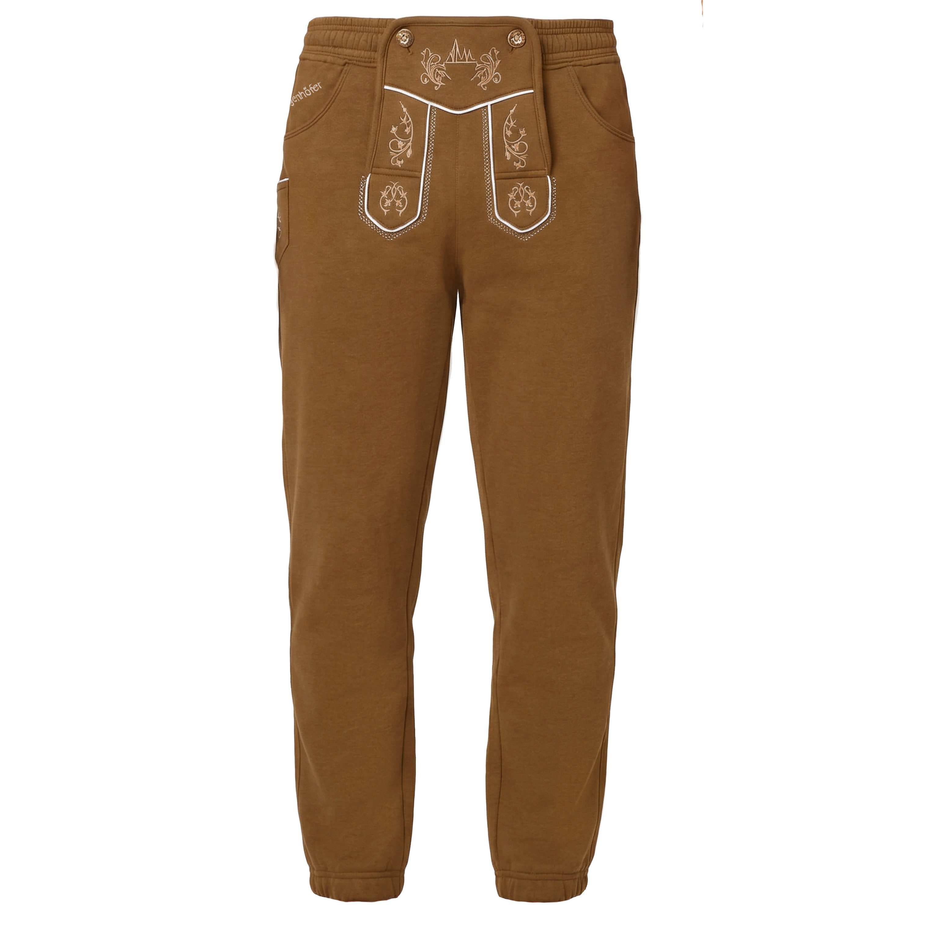 Steigenhöfer Manufaktur Trachtenhose Lange Jogginghose mit Kordelzug im Lederhosen Look - Marius Jogging Lederhose Herren Tracht - Für dein Oktoberfest Herren Outfit