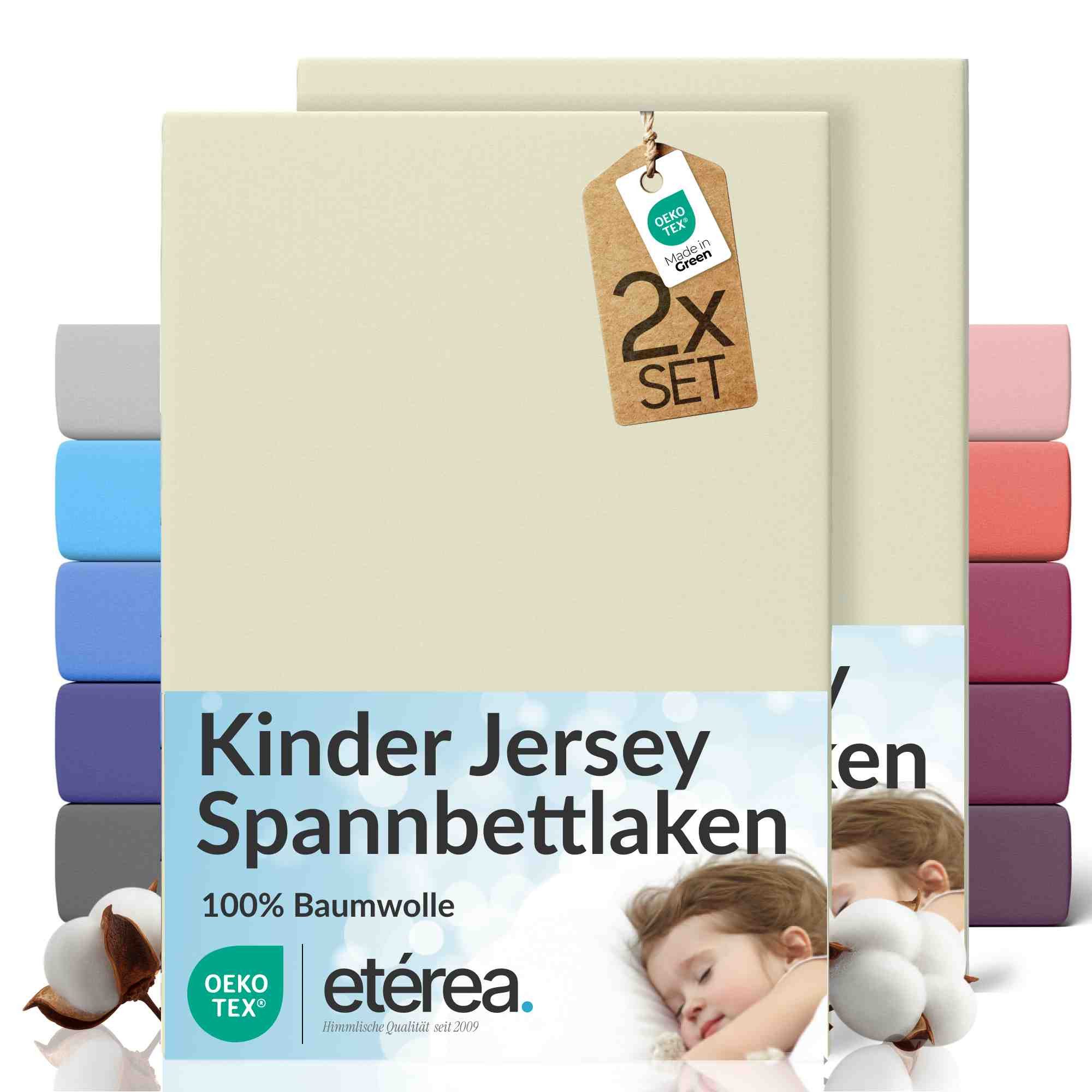 etérea Himmlische Qualität Spannbettlaken etérea Comfort Jersey 2er Set Spannbettlaken, Jersey, Gummizug: rundum, (2 Stück)