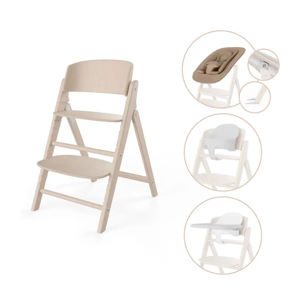 Columbus Hochstuhl Hochstuhl CLICK&FOLD 4in1 All Natural, light natural