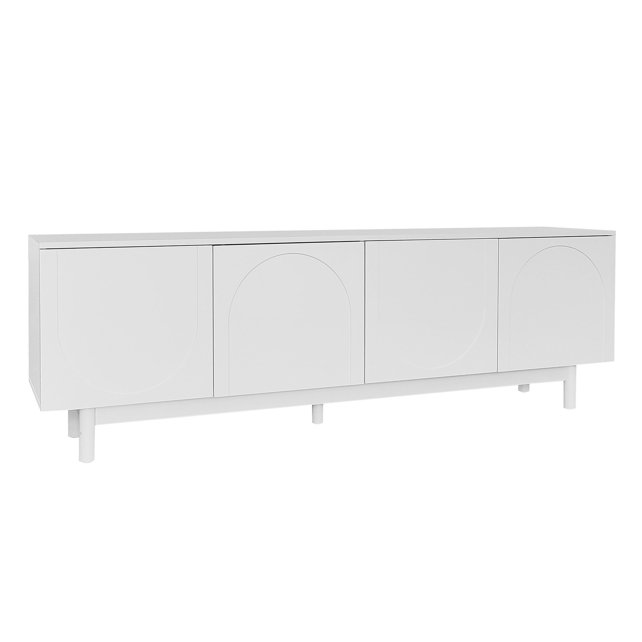 KLAM HOME Lowboard TV-Schrank in Weiß günstig online kaufen