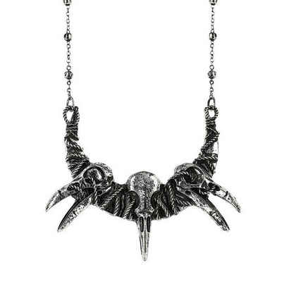 Restyle Edelstahlkette Halskette Raven Skulls von Restyle in silber