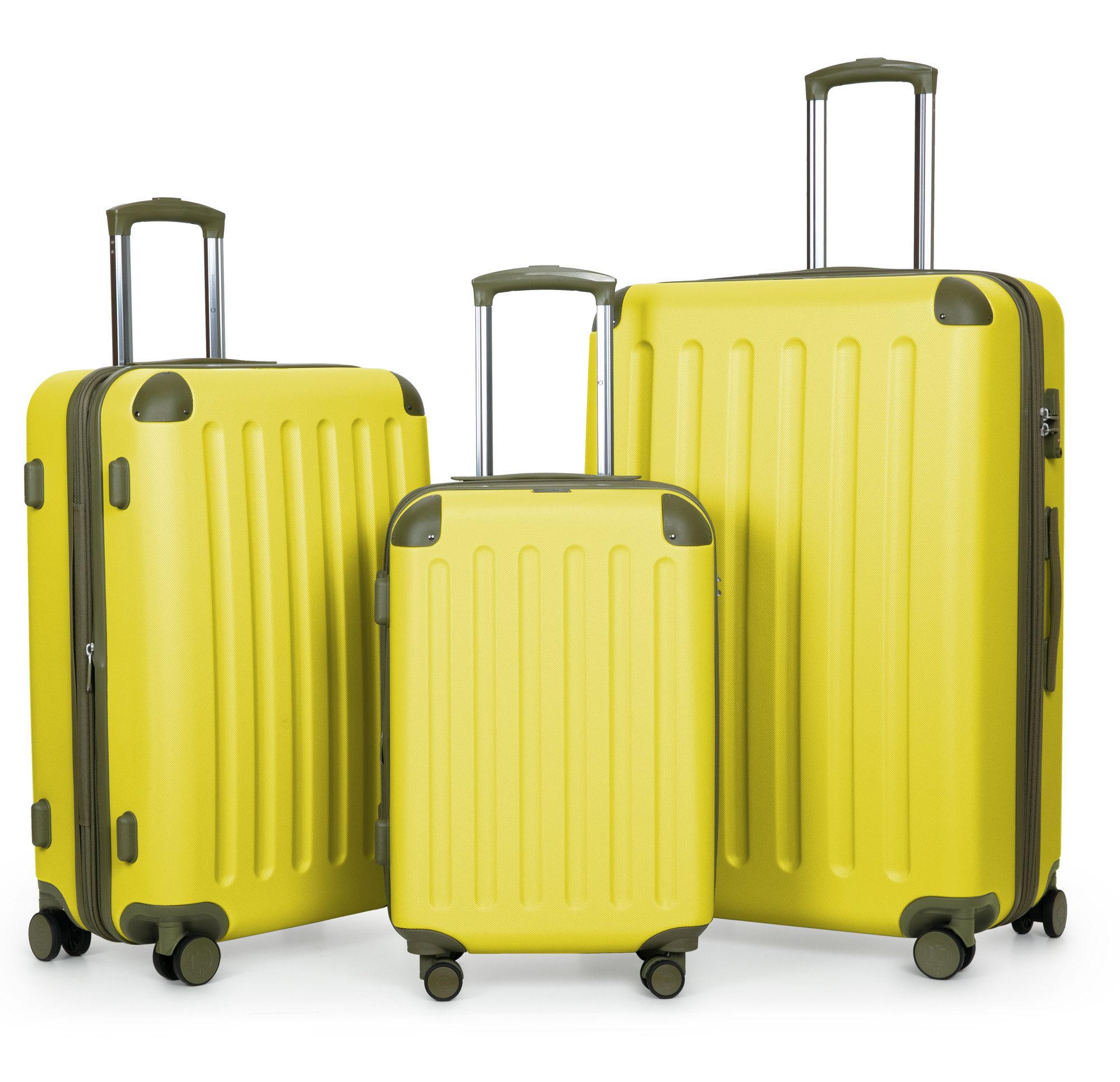 Hauptstadtkoffer Hartschalen-Trolley Spree, 4 Rollen, Kofferset 3tlg Hartschalenkoffer, Erweiterung, TSA, ABS